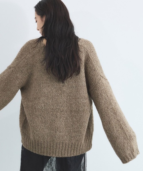 TRICOTS JEAN MARC（トリコットジーンマルク）の「BARNYARDSTORM / TRICOTS JEAN MARC / Vネックカーディガン（カーディガン/ボレロ・レディース・グレー/モカ/イエロー・FREE）」の22枚目の写真