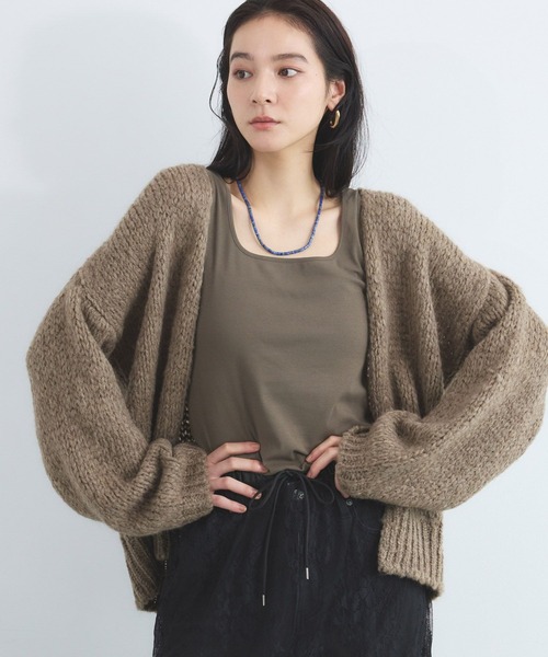 TRICOTS JEAN MARC（トリコットジーンマルク）の「BARNYARDSTORM / TRICOTS JEAN MARC / Vネックカーディガン（カーディガン/ボレロ・レディース・グレー/モカ/イエロー・FREE）」の7枚目の写真