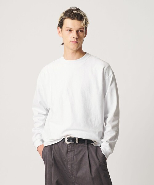 BEAUTY&YOUTH UNITED ARROWS(ビューティーアンドユースユナイテッドアローズ)の「”THE HEAVY”10oz ヘビー ワイド クルーネック カットソー(Tシャツ/カットソー・メンズ・ライトグレー/ブラック/ホワイト/イエロー・S/XL/M/L/XXL)」の7枚目の写真