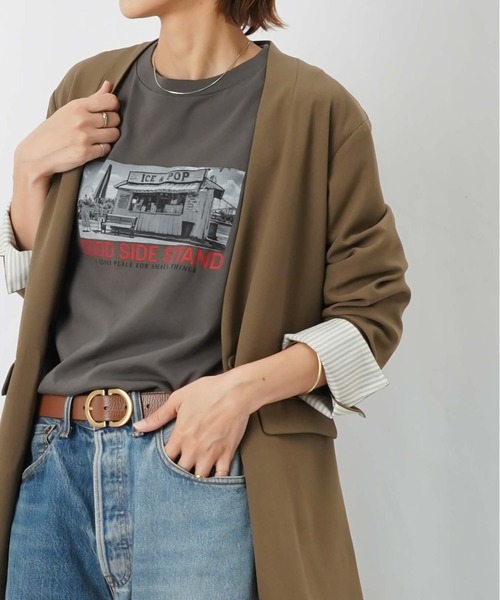 LUCA/LADY LUCK LUCA（ルカ/レディラックルカ）の「LC/LLL フォトプリントロンT（Tシャツ/カットソー・レディース・チャコールグレー/オフホワイト/ブラック・FREE）」の12枚目の写真