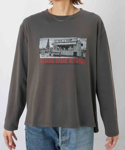 LUCA/LADY LUCK LUCA（ルカ/レディラックルカ）の「LC/LLL フォトプリントロンT（Tシャツ/カットソー・レディース・チャコールグレー/オフホワイト/ブラック・FREE）」の20枚目の写真