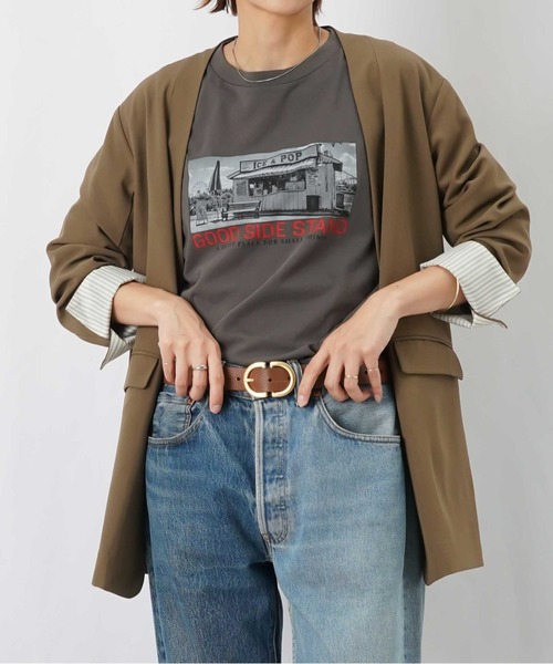 LUCA/LADY LUCK LUCA（ルカ/レディラックルカ）の「LC/LLL フォトプリントロンT（Tシャツ/カットソー・レディース・チャコールグレー/オフホワイト/ブラック・FREE）」の13枚目の写真