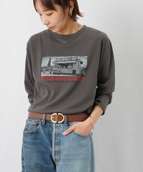 LUCA/LADY LUCK LUCA（ルカ/レディラックルカ）の「LC/LLL フォトプリントロンT（Tシャツ/カットソー・レディース・チャコールグレー/オフホワイト/ブラック・FREE）」の16枚目の写真