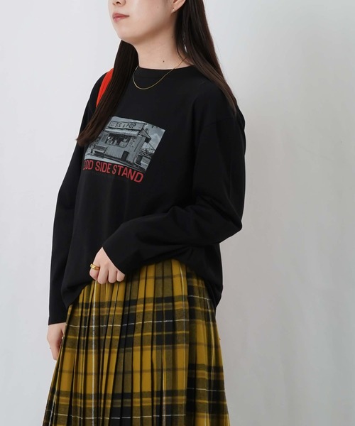 LUCA/LADY LUCK LUCA（ルカ/レディラックルカ）の「LC/LLL フォトプリントロンT（Tシャツ/カットソー・レディース・チャコールグレー/オフホワイト/ブラック・FREE）」の8枚目の写真