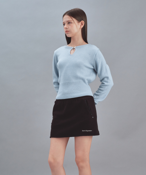 Rest&Recreation(レストアンドレクリエーション)の「LOGO CLIP KNIT TOP - SKY BLUE(ニット/セーター・レディース・その他・ONE)」の1枚目の写真