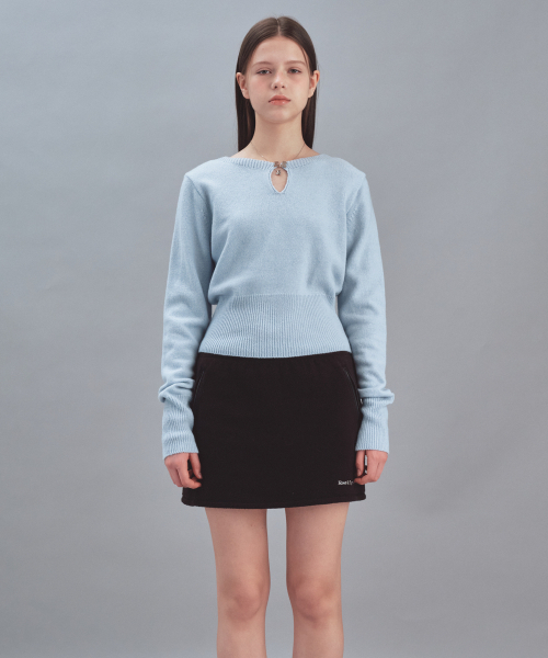 Rest&Recreation(レストアンドレクリエーション)の「LOGO CLIP KNIT TOP - SKY BLUE(ニット/セーター・レディース・その他・ONE)」の2枚目の写真
