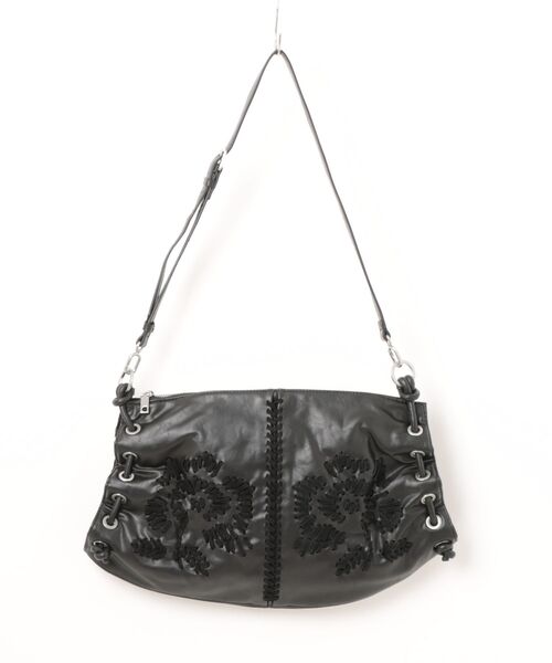Desigual（デシグアル）の「Cord embroidery shoulder bag / コード刺繍ショルダーバッグ（ショルダーバッグ・レディース・ブラック・FREE）」の9枚目の写真
