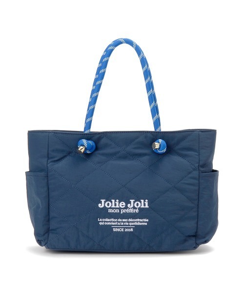 Jolie Joli(ジョリージョリ)の「【Jolie Joli/ジョリージョリ】ダイヤキルト ロープハンドル トートバッグ(トートバッグ・レディース・ブラック/ネイビー/グレー/グレイッシュベージュ・FREE)」の4枚目の写真