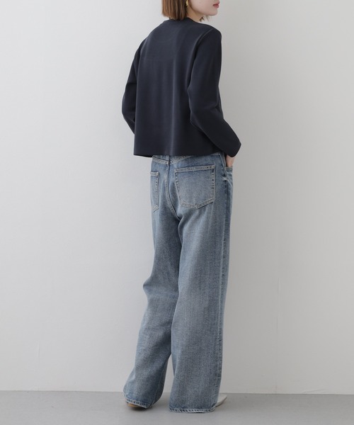 BRODIAEA(ブローディア)の「BRODIAEA ダンボールニット刺繍プルオーバー(Tシャツ/カットソー・レディース・カーキ・40)」の4枚目の写真