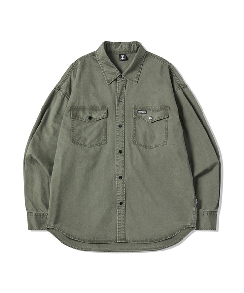 LIFE WORK(ライフワーク)の「フェイドトゥポケットワークシャツ(シャツ/ブラウス・レディース・チャコールグレー/ベージュ/カーキ・SMALL/MEDIUM/LARGE)」の3枚目の写真