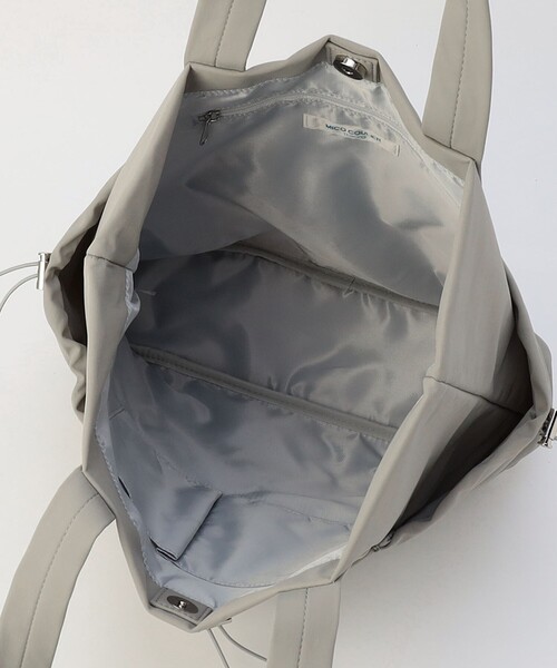 MICO COULIER(ミコクリエ)の「GATHERED POCKET TOTE(トートバッグ・レディース・ライトグレー/ブラック・FREE)」の11枚目の写真