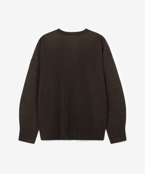 TNGT(ティーエヌジーティー)の「Yoyogi Pleats Crew Neck T-Shirt (Brown) TNTS6F104W2(Tシャツ/カットソー・レディース・その他・100/110/105/95)」の2枚目の写真
