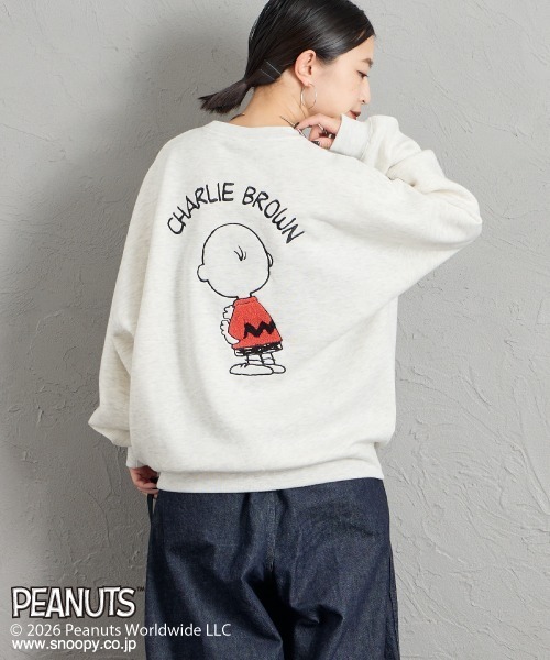 PEANUTS（ピーナッツ）の「【FUDGE 10月号掲載】[PEANUTS×JEANS FACTORY/ピーナッツ×ジーンズ ファクトリー] 別注 チャーリー・ブラウン / サガラ刺繍クルーネックスウェット（スウェット・レディース・グレー/オフホワイト/ブラック・L/M/S）」の15枚目の写真
