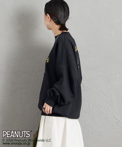 PEANUTS（ピーナッツ）の「【FUDGE 10月号掲載】[PEANUTS×JEANS FACTORY/ピーナッツ×ジーンズ ファクトリー] 別注 チャーリー・ブラウン / サガラ刺繍クルーネックスウェット（スウェット・レディース・グレー/オフホワイト/ブラック・L/M/S）」の17枚目の写真