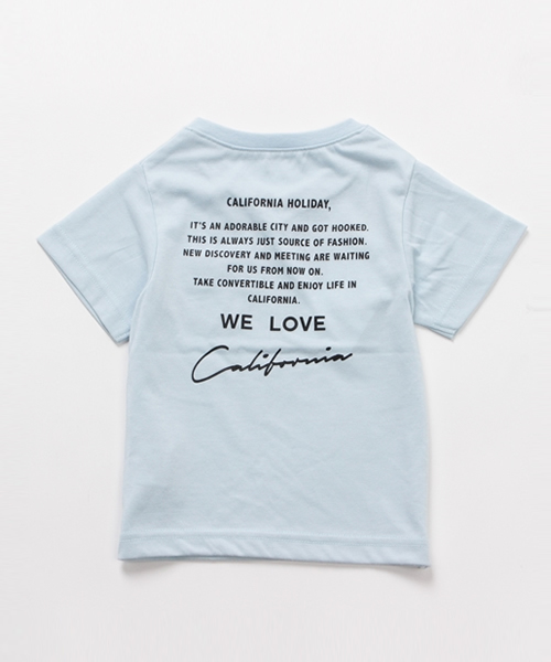 RODEO CROWNS WIDE BOWL（ロデオクラウンズワイドボウル）の「キッズ CALHD Vネック 柄ポケ Tシャツ（Tシャツ/カットソー・キッズ・ブラック/サックスブルー/ネイビー/ホワイト・X-SMALL/MEDIUM/LARGE/SMALL）」の5枚目の写真