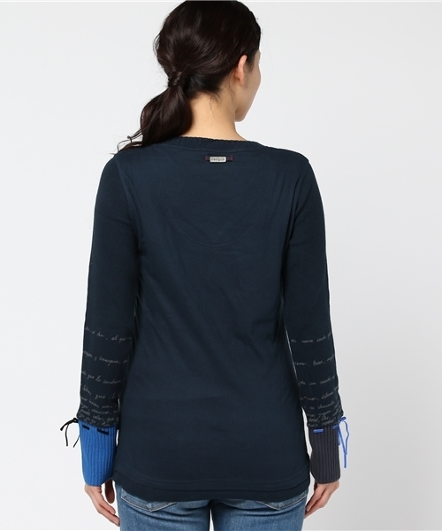 Desigual（デシグアル）の「「Desigual/デシグアル」Tシャツ（Tシャツ/カットソー・レディース・ブルー系その他・X-LARGE/SMALL/LARGE/MEDIUM）」の4枚目の写真