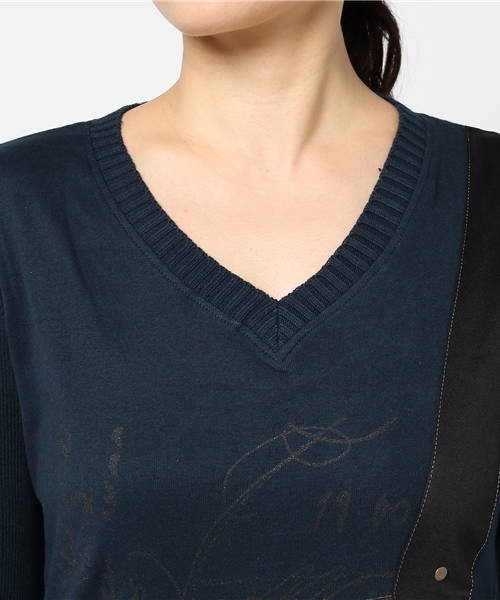 Desigual（デシグアル）の「「Desigual/デシグアル」Tシャツ（Tシャツ/カットソー・レディース・ブルー系その他・X-LARGE/SMALL/LARGE/MEDIUM）」の5枚目の写真
