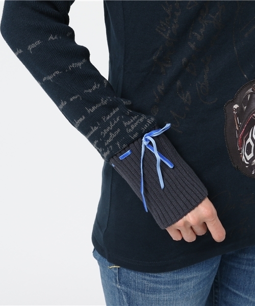 Desigual（デシグアル）の「「Desigual/デシグアル」Tシャツ（Tシャツ/カットソー・レディース・ブルー系その他・X-LARGE/SMALL/LARGE/MEDIUM）」の8枚目の写真