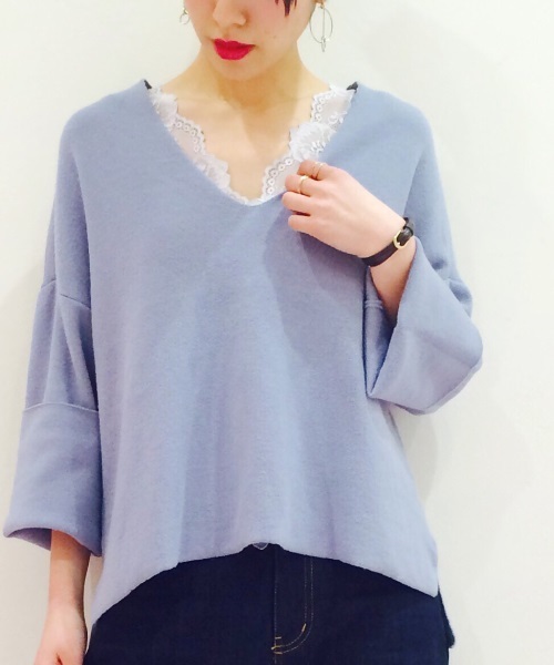 Auntie Rosa（アンティローザ）の「【AUNT MARIE'S】総レースカップインナー（タンクトップ・レディース・ホワイト/ライトグレー/ブラック/ボルドー/ライトブルー/ベージュ・FREE）」の12枚目の写真