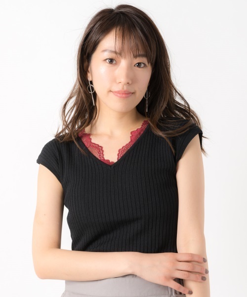 Auntie Rosa（アンティローザ）の「【AUNT MARIE'S】総レースカップインナー（タンクトップ・レディース・ホワイト/ライトグレー/ブラック/ボルドー/ライトブルー/ベージュ・FREE）」の14枚目の写真