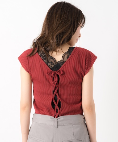 Auntie Rosa（アンティローザ）の「【AUNT MARIE'S】総レースカップインナー（タンクトップ・レディース・ホワイト/ライトグレー/ブラック/ボルドー/ライトブルー/ベージュ・FREE）」の15枚目の写真