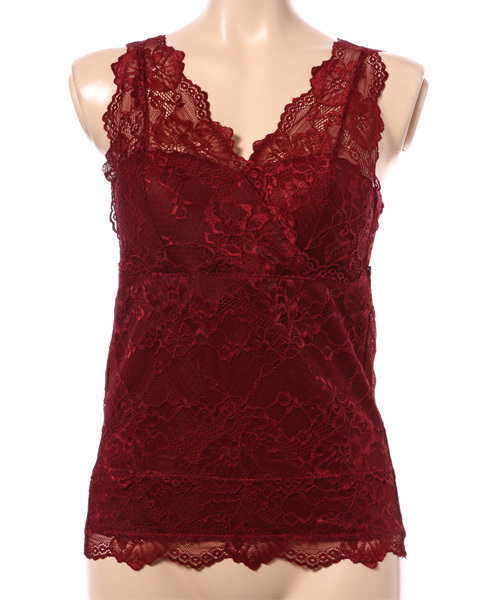 Auntie Rosa（アンティローザ）の「【AUNT MARIE'S】総レースカップインナー（タンクトップ・レディース・ホワイト/ライトグレー/ブラック/ボルドー/ライトブルー/ベージュ・FREE）」の20枚目の写真