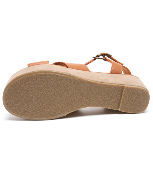 CIAOPANIC（チャオパニック）の「表革クロスサンダル（サンダル・レディース・キャメル/ブラウン/ブラック・22.5cm/23.5cm/24.5cm）」の8枚目の写真