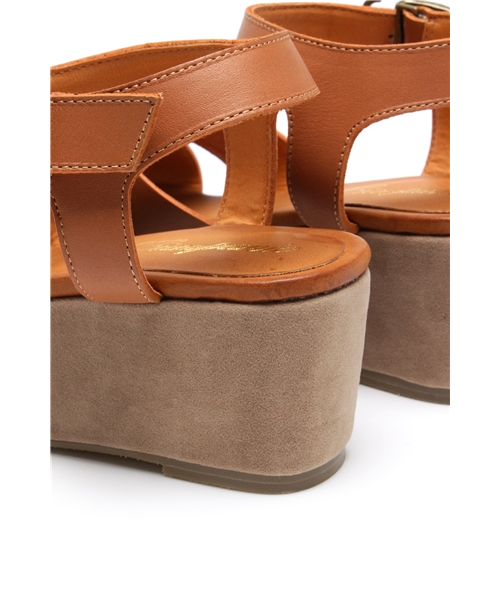 CIAOPANIC（チャオパニック）の「表革クロスサンダル（サンダル・レディース・キャメル/ブラウン/ブラック・22.5cm/23.5cm/24.5cm）」の12枚目の写真