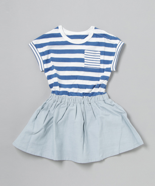 Hakka Kids ハッカキッズ の ボーダー切替ドッキングワンピース ワンピース Wear