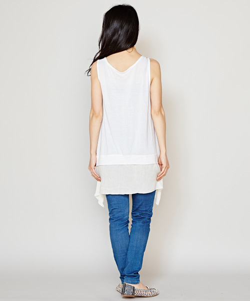 チャイハネ(チャイハネ)の「【チャイハネ】yul レイヤードタンクトップ(タンクトップ・レディース・ブルー/ブラック/ベージュ/ホワイト/ダークブルー/オレンジ/パープル/グリーン/イエロー・FREE)」の17枚目の写真