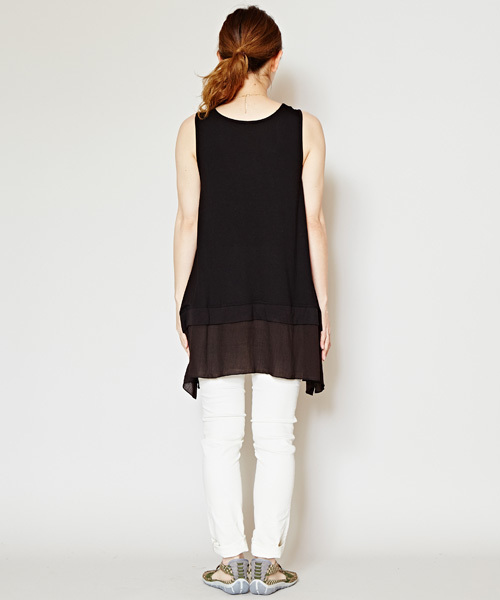 チャイハネ(チャイハネ)の「【チャイハネ】yul レイヤードタンクトップ(タンクトップ・レディース・ブルー/ブラック/ベージュ/ホワイト/ダークブルー/オレンジ/パープル/グリーン/イエロー・FREE)」の13枚目の写真