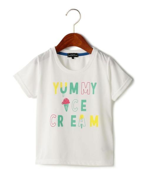 green label relaxing(グリーンレーベルリラクシング)の「【吸水速乾】 Tシャツ ショートスリーブ ◆(Tシャツ/カットソー・キッズ・オフホワイト/ライトピンク/ネイビー/オリーブ・105/135/125/115/95)」の2枚目の写真