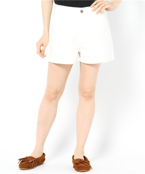 Chico（チコ）の「ハイウエストデニムショーツ（デニムパンツ・レディース・ネイビー/ホワイト/ブルー・MEDIUM/X-SMALL/SMALL）」の2枚目の写真