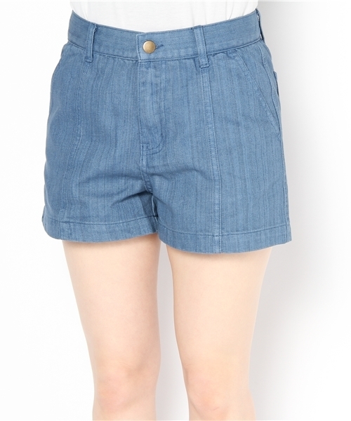 Chico（チコ）の「ハイウエストデニムショーツ（デニムパンツ・レディース・ネイビー/ホワイト/ブルー・MEDIUM/X-SMALL/SMALL）」の5枚目の写真