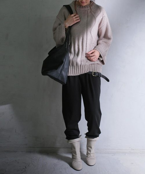 antiqua（アンティカ）の「柄編みニット（ニット/セーター・レディース・ベージュ・FREE）」の9枚目の写真