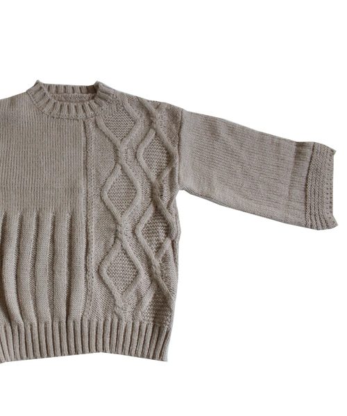 antiqua（アンティカ）の「柄編みニット（ニット/セーター・レディース・ベージュ・FREE）」の5枚目の写真