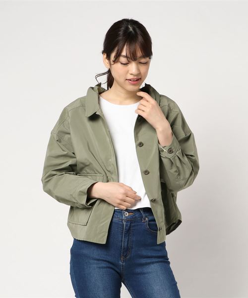 RIVE DROITE（リヴドロワ）の「バックレースアップミリタリージャケット（ブルゾン・レディース・カーキ/ネイビー・FREE）」の8枚目の写真