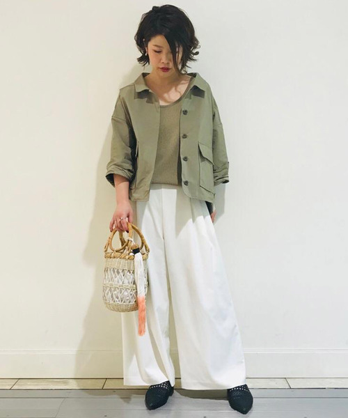 RIVE DROITE（リヴドロワ）の「バックレースアップミリタリージャケット（ブルゾン・レディース・カーキ/ネイビー・FREE）」の6枚目の写真