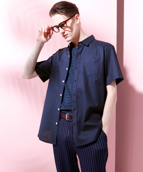 EMMA CLOTHES（エマクローズ）の「LINEN×COTTONオーバーサイズレギュラーカラーシャツ（シャツ/ブラウス・メンズ・チャコール/ブラック/ブルー/オフホワイト/ネイビー/ベージュ/ダークグリーン・L/M/S）」の7枚目の写真