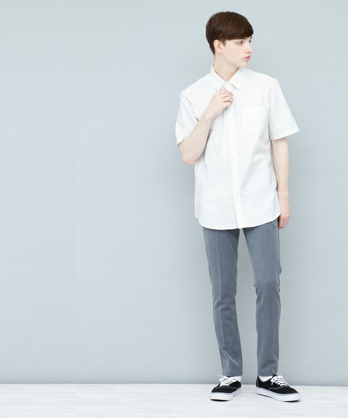 EMMA CLOTHES（エマクローズ）の「LINEN×COTTONオーバーサイズレギュラーカラーシャツ（シャツ/ブラウス・メンズ・チャコール/ブラック/ブルー/オフホワイト/ネイビー/ベージュ/ダークグリーン・L/M/S）」の8枚目の写真