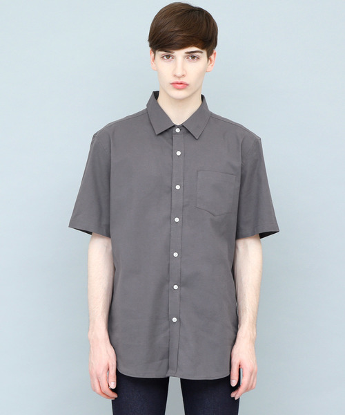 EMMA CLOTHES（エマクローズ）の「LINEN×COTTONオーバーサイズレギュラーカラーシャツ（シャツ/ブラウス・メンズ・チャコール/ブラック/ブルー/オフホワイト/ネイビー/ベージュ/ダークグリーン・L/M/S）」の20枚目の写真