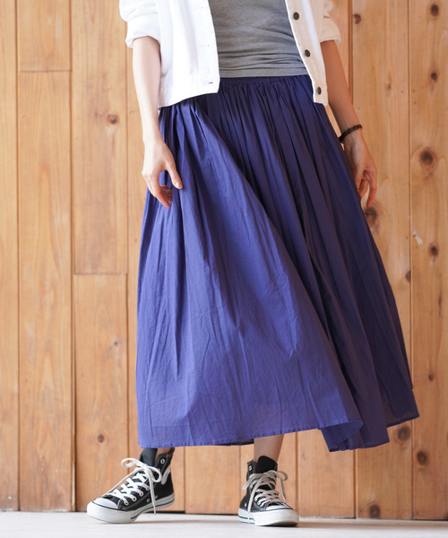 rps(アールピーエス)の「コットンボイルロングスカート(スカート・レディース・ベージュ/イエロー/アイボリー/ピンク/グレー/ネイビー/グリーン/ラベンダー/ダークグリーン/マスタード/チャコールグレー/ブラウン/ピンク系その他/ブラック/オレンジ系その他/ブルー/ブルー系その他2/キャメル/ピンクベージュ/レッド/ダークベージュ/カーキ/グレー系その他3/ダークパープル/カーキブラウン/ミント/パープル・M)」の16枚目の写真