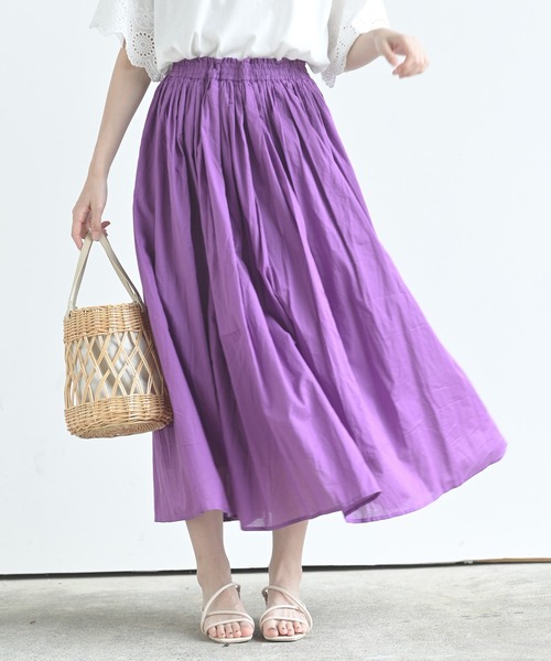 rps(アールピーエス)の「コットンボイルロングスカート(スカート・レディース・ベージュ/イエロー/アイボリー/ピンク/グレー/ネイビー/グリーン/ラベンダー/ダークグリーン/マスタード/チャコールグレー/ブラウン/ピンク系その他/ブラック/オレンジ系その他/ブルー/ブルー系その他2/キャメル/ピンクベージュ/レッド/ダークベージュ/カーキ/グレー系その他3/ダークパープル/カーキブラウン/ミント/パープル・M)」の17枚目の写真