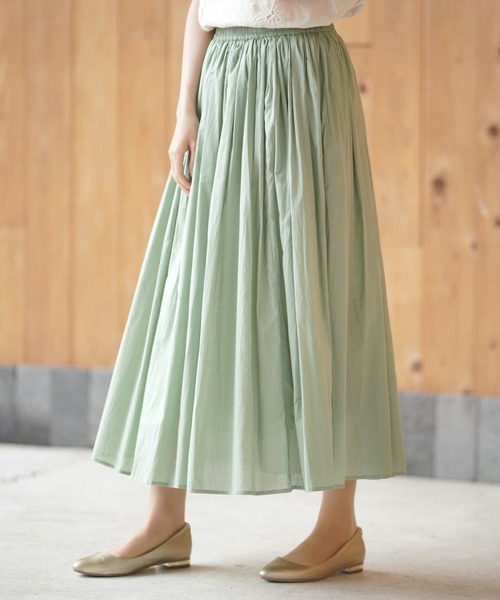 rps(アールピーエス)の「コットンボイルロングスカート(スカート・レディース・ベージュ/イエロー/アイボリー/ピンク/グレー/ネイビー/グリーン/ラベンダー/ダークグリーン/マスタード/チャコールグレー/ブラウン/ピンク系その他/ブラック/オレンジ系その他/ブルー/ブルー系その他2/キャメル/ピンクベージュ/レッド/ダークベージュ/カーキ/グレー系その他3/ダークパープル/カーキブラウン/ミント/パープル・M)」の13枚目の写真