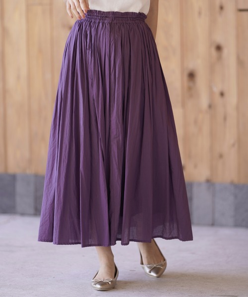 rps(アールピーエス)の「コットンボイルロングスカート(スカート・レディース・ベージュ/イエロー/アイボリー/ピンク/グレー/ネイビー/グリーン/ラベンダー/ダークグリーン/マスタード/チャコールグレー/ブラウン/ピンク系その他/ブラック/オレンジ系その他/ブルー/ブルー系その他2/キャメル/ピンクベージュ/レッド/ダークベージュ/カーキ/グレー系その他3/ダークパープル/カーキブラウン/ミント/パープル・M)」の18枚目の写真