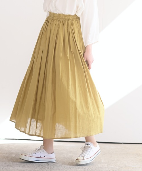 rps(アールピーエス)の「コットンボイルロングスカート(スカート・レディース・ベージュ/イエロー/アイボリー/ピンク/グレー/ネイビー/グリーン/ラベンダー/ダークグリーン/マスタード/チャコールグレー/ブラウン/ピンク系その他/ブラック/オレンジ系その他/ブルー/ブルー系その他2/キャメル/ピンクベージュ/レッド/ダークベージュ/カーキ/グレー系その他3/ダークパープル/カーキブラウン/ミント/パープル・M)」の21枚目の写真