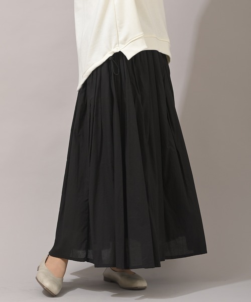 rps(アールピーエス)の「コットンボイルロングスカート(スカート・レディース・ベージュ/イエロー/アイボリー/ピンク/グレー/ネイビー/グリーン/ラベンダー/ダークグリーン/マスタード/チャコールグレー/ブラウン/ピンク系その他/ブラック/オレンジ系その他/ブルー/ブルー系その他2/キャメル/ピンクベージュ/レッド/ダークベージュ/カーキ/グレー系その他3/ダークパープル/カーキブラウン/ミント/パープル・M)」の3枚目の写真