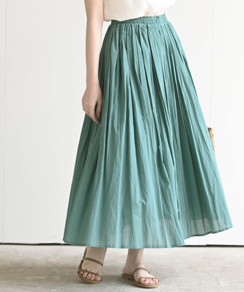 rps(アールピーエス)の「コットンボイルロングスカート(スカート・レディース・ベージュ/イエロー/アイボリー/ピンク/グレー/ネイビー/グリーン/ラベンダー/ダークグリーン/マスタード/チャコールグレー/ブラウン/ピンク系その他/ブラック/オレンジ系その他/ブルー/ブルー系その他2/キャメル/ピンクベージュ/レッド/ダークベージュ/カーキ/グレー系その他3/ダークパープル/カーキブラウン/ミント/パープル・M)」の11枚目の写真