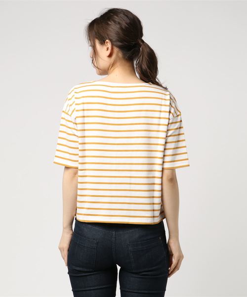 earth music&ecology（アースミュージックアンドエコロジー）の「ボーダーボーダー半袖ボートネックプルオーバー（Tシャツ/カットソー・レディース・ネイビー/グリーン/マスタード/ラベンダー/ダークブルー/オレンジ系その他・M/L）」の17枚目の写真