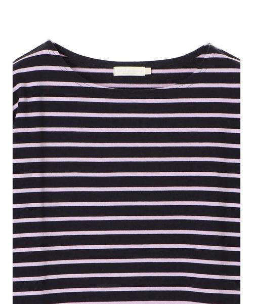 earth music&ecology（アースミュージックアンドエコロジー）の「ボーダーボーダー半袖ボートネックプルオーバー（Tシャツ/カットソー・レディース・ネイビー/グリーン/マスタード/ラベンダー/ダークブルー/オレンジ系その他・M/L）」の9枚目の写真